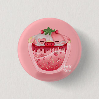 Cute Strawberry Button – Pink Design Knapp