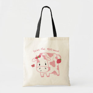 Cute Strawberry Cow Seize the Moo-ment Tygkasse
