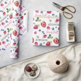 Cute Strawberry-födelsedag Presentpapper