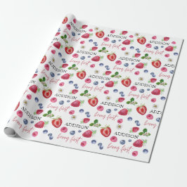 Cute Strawberry-födelsedag Presentpapper