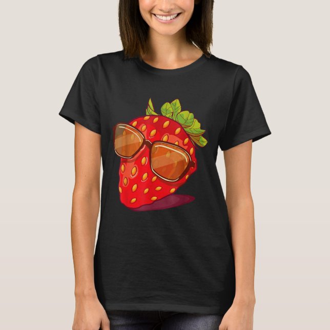 Cute Strawberry Fruit Lover Aesthetic Summer Gift  T Shirt (Framsida)