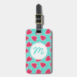 Cute Strawberry Fruit Mönster Bagagebricka