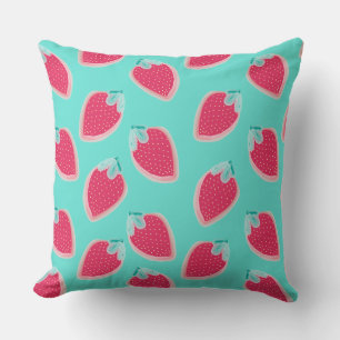 Cute Strawberry Fruit Mönster Kudde