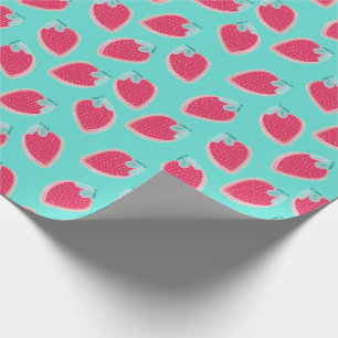 Cute Strawberry Fruit Mönster Presentpapper
