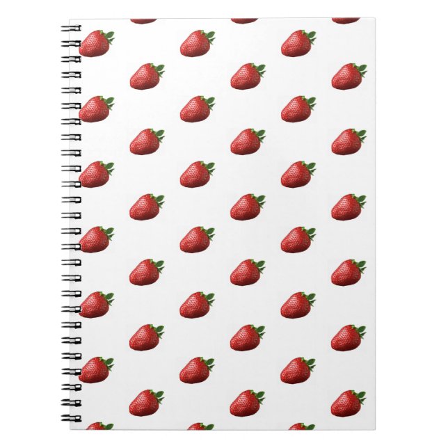Cute Strawberry Fruit Spiral Notebook  Anteckningsbok (Framsidan)