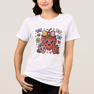 Cute Strawberry Fruit T Shirt