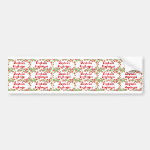 Cute Strawberry Girl Watersecure School Namn-etike Bildekal