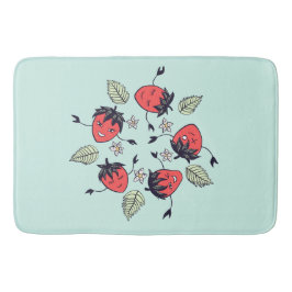 Cute Strawberry Kawaii Fruit Badrumsmatta