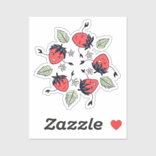 Cute Strawberry Kawaii Fruit Klistermärken