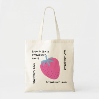 Cute Strawberry Love – Valentine’s Day Tote Bag Tygkasse