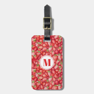 Cute Strawberry Luggage Tagg Bagagebricka
