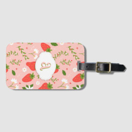 Cute Strawberry Mönster Luggage Tag Bagagebricka