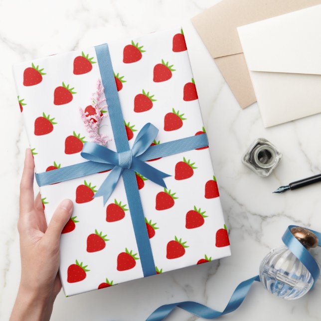 Cute Strawberry Mönster Presentpapper (Gifting)