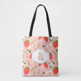 Cute Strawberry Mönster Tote Tygkasse