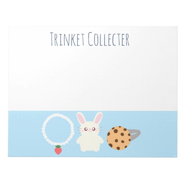 Cute Strawberry Necklace, Bunny och Ring Anteckningsblock (Framsida)