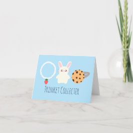 Cute Strawberry Necklace, Bunny och Ring Kort