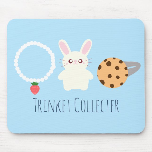 Cute Strawberry Necklace, Bunny och Ring Musmatta (Framsidan)