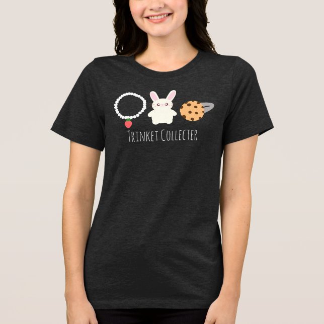 Cute Strawberry Necklace, Bunny och Ring T Shirt (Framsida)
