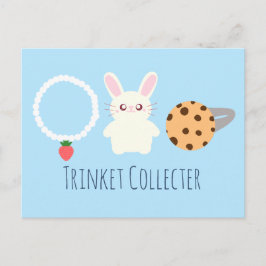 Cute Strawberry Necklace, Bunny och Ring Vykort