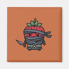 Cute Strawberry Ninja Assassin Japanese Pop Art Magnet