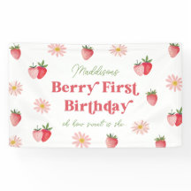 Cute Strawberry och Daisy Girls 1:a födelsedag