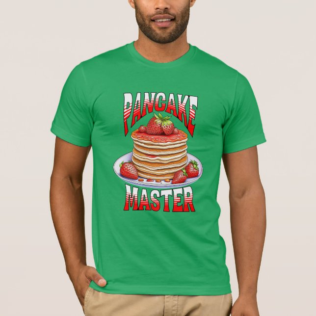 Cute Strawberry Pancakes Foodie T Shirt (Framsida)