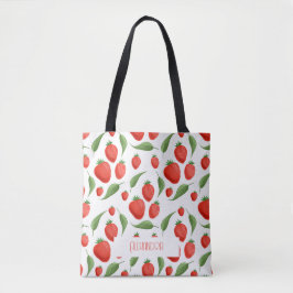 Cute Strawberry Pattern Eco Tote Bag Tygkasse