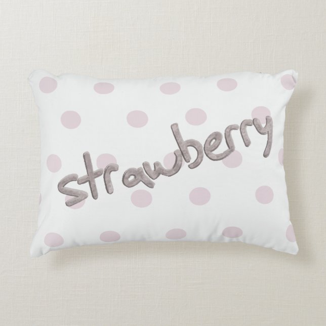 Cute Strawberry Pillow Prydnadskudde (Framsidan)