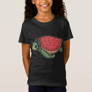 Cute Strawberry Sea Turtle Adsible Ocean Animal &  T Shirt