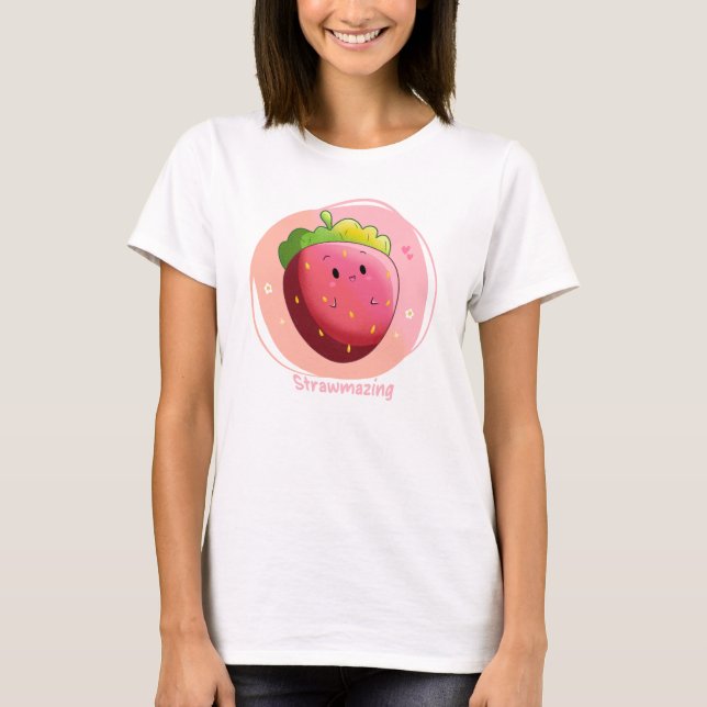 Cute Strawberry - Strawmazing T Shirt (Framsida)