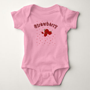 Cute Strawberry Summer Baby Bodydress & T-Shirt