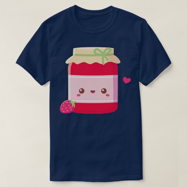 Cute Strawberry Sylt Flaska T Shirt (Design framsida)