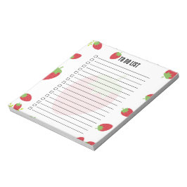 Cute Strawberry To-Do List Notepad Anteckningsblock