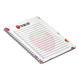 Cute Strawberry To-Do List Notepad Anteckningsbok