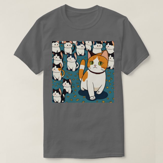 Cute Street Cats Lycklig Funny Cats T Shirt (Design framsida)