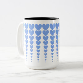 Cute String of Warm Periwinkle Blue Heart Tinsels Två-Tonad Mugg
