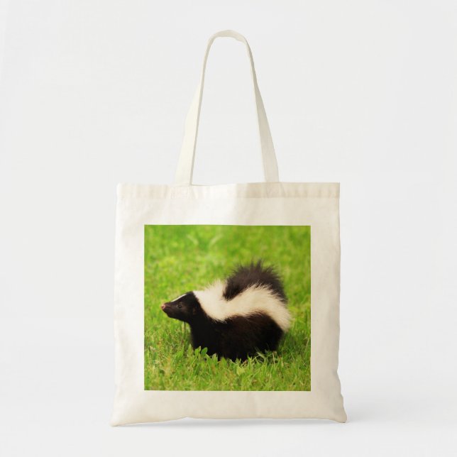 Cute Stripe Skunk Tygkasse (Framsidan)