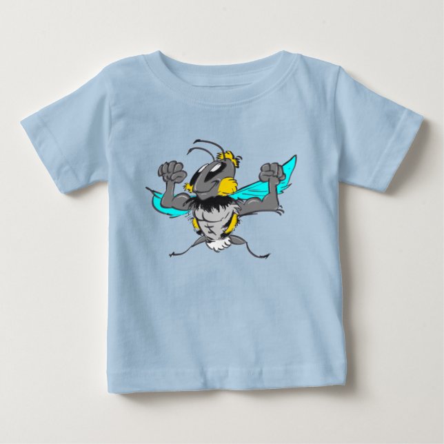 Cute Strong Humla Tecknad T-Shirt (Framsida)