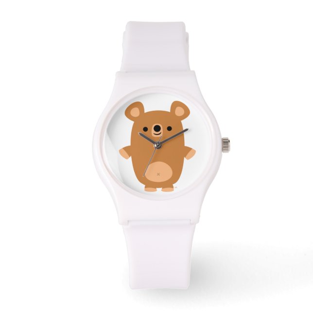Cute Strong Tecknad Bear Sporty Watch Armbandsur (Framsida)