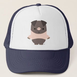 Cute Strong Tecknad Gris Hat Keps