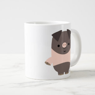 Cute Strong Tecknad Gris Jumbo Mugg