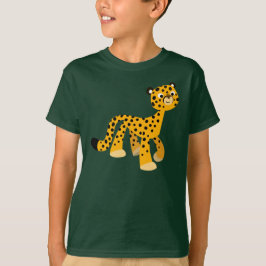 Cute Strullande Tecknad Cheetah Children T-Shirt