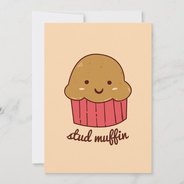 Cute Stud Muffin Valentine Julkort (Framsida)