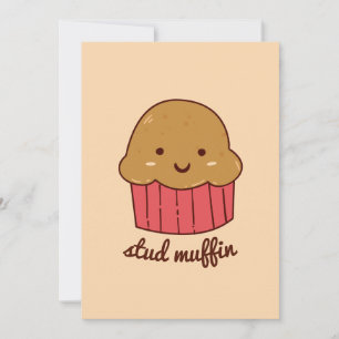 Cute Stud Muffin Valentine Julkort