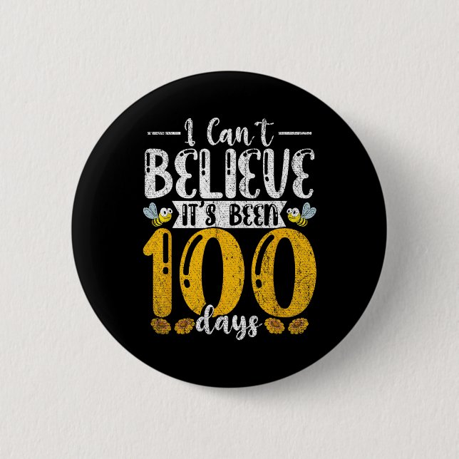 Cute Student Bee tror att det har varit 100 dagar Knapp (Framsida)