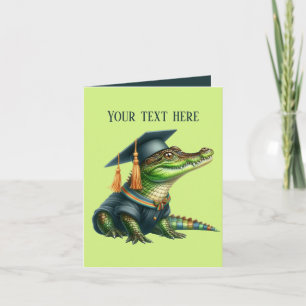 Cute Studenten add message alligigator Kort