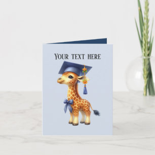 Cute Studenten giraffe add message Kort