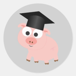Cute Studenten Gris Runt Klistermärke