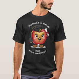 Cute Studenten Shirt Edit Namn Text Red Apple T Shirt