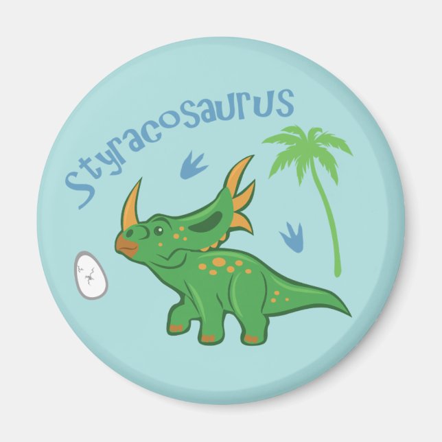Cute Styracosaurus Magnet (Framsidan)